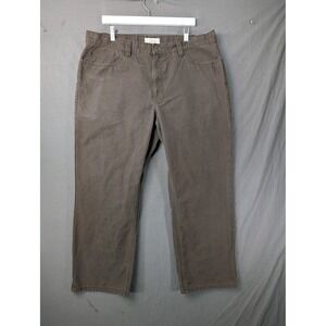 Redwood Creek Mens Canvas Work Pants Brown Size 40x30 Straight Leg Cotton 6177